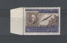 SAN MARINO 1947 FRANCOBOLLI STATI UNITI POSTA AEREA 100 LIRE ** MNH - Used Stamps