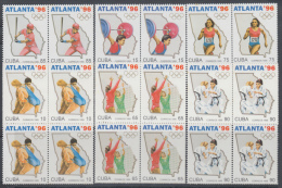 1995.58 CUBA REVOLUCION 1996.  MNH. BLOKC 4 .JUEGOS OLIMPICOS . OLIMPIC GAME,SPORT COMPLE SET - Unused Stamps