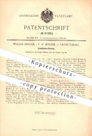 Original Patent - William Beschel In Gross-Tabarz , 1894 , Schubkastenführung , Schubladen , Möbel , Tischler !!! - Tabarz