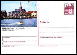 99867) BRD Ganzsachen-Bildpostkarte P 138 - N7/110 - ** - 60Pf - 2950 Leer - Hafen Mit Rathaus - Illustrated Postcards - Mint