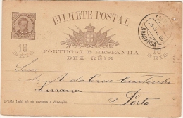 Portugal & Bilhete Postal, Portugal, Hespanha, Bragança, Porto 1886 (183) - Cartas & Documentos