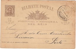 Portugal & Bilhete Postal, Portugal, Hespanha, Bragança, Porto 1886 (183) - Covers & Documents