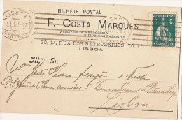 Portugal & Bilhete Postal, F. Costa Marques, Lisboa, 1914 (186) - Storia Postale