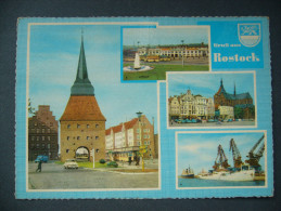 Germany: DDR - Rostock  - Steintor. Bahhof. Ernst-Thälmann-Platz. Überseehafen - Unused 1960s - Rostock