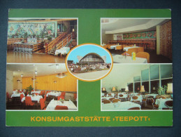 Germany: DDR - Rostock Warnemünde - Konsumgaststätte "Teepot" - Interieur - Bar, Aussenansicht, Restaurant, Café - 1980s - Rostock