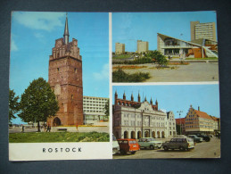 Germany: DDR - Rostock - Kröpeliner Tor. Südstadt- Gaststätte Kosmos. Rathaus Und Haus Sonne - Auto Trabant - 1972 Used - Rostock