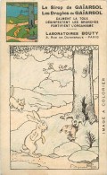 Benjamin Rabier - ** Les Animaux - Chat , Lapin ..** - Carte Ancienne Pub à Colorier- Format  (8 X 13 Cm) - Rabier, B.