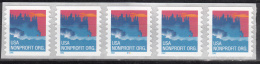 United States   Scott No 3693   Mnh    Year  2002    Plate No. Coil  Strip Of 5 - Rollen (Plaatnummers)