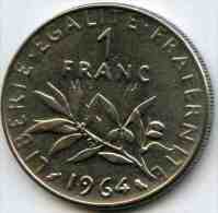 France 1 Franc 1964 GAD 474 KM 925.1 - 1 Franc