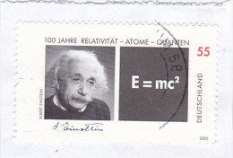 69   GERMANY FEDERAL REPUBLIC,STAMPS 2005 FRAGMENT USED,EINSTEIN . - Albert Einstein