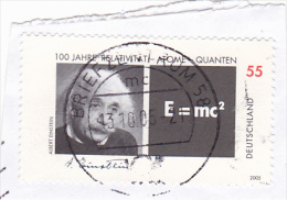 69   GERMANY FEDERAL REPUBLIC,STAMPS 2005 FRAGMENT USED,EINSTEIN . - Albert Einstein