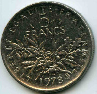 France 5 Francs 1978 GAD 771 KM 926a.1 - 5 Francs