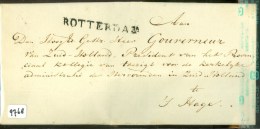 VOORLOPER * BRIEFOMSLAG Uit 1820 Uit ROTTERDAM Aan De GOUVERNEUR VAN ZUID-HOLLAND  (9768) - ...-1852 Préphilatélie