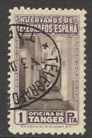 ESPAGNE , SPAIN , 1 P , Huerfanos De Télégraphos Espana , OFFICINA De TANGER - Maroc Espagnol