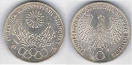 ALEMANIA GERMANY 10 MARKS 1972 OLIMPIADE PLATA SILVER - Autres & Non Classés