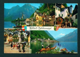 AUSTRIA  -  Hallstatt  Multi View  Used Postcard As Scans (pin Holes) - Hallstatt