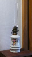 Lampe à Pétrole - Porcelaine VIEUX PARIS époque Louis-Philippe - PARFAIT ETAT - Lighting & Lampshades