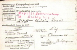 POWbrief Van Stalag VID ( Dortmund) Naar Mery 1942 + Kampcensuur - Weltkrieg 1939-45 (Briefe U. Dokumente)