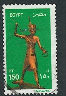 EGYPT 2002 Definitives – Gilded Wood Statue Of Tutankhamun Postally Used Stamp MICHEL # 2090A - Used Stamps