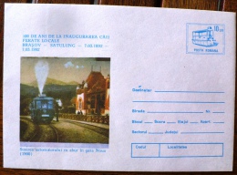 ROUMANIE TRAINS,  Entier Postal Emis En 1992 (100° Anniversaire De La Ligne  Chemin De Fer BRASOV-SATULING) - Trains