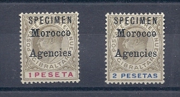 140019852  MARRUECOS   YVERT   Nº  14/5  */MH  SPECIMEN - Unused Stamps