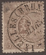 COB / OBP N° 25 A Oblitéré / Gestempeld - 1866-1867 Petit Lion