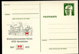 BERLIN P82 ZC1 Postkarte ZUDRUCK Schloss Gerolzhofen ** 1972  NGK 8,00 € - Privé Postkaarten - Ongebruikt