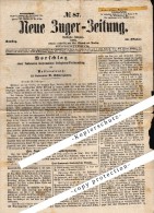 Zuger Zeitung 1875 , Pfarrer Bachmann ,  Zug !!! - Zug