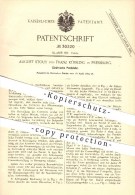Original Patent - August Stouy & Franz Küssling In Pressburg / Bratislava , 1884 , Elektrische Pendeluhr , Uhrmacher !!! - Antike Uhren