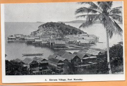 Elevara Village Port Moresby  Papua New Guinea 1910 Postcard - Papoea-Nieuw-Guinea