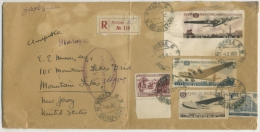 Sowjetunion 1938 Einschreiben Brief N. USA Mit 570 A. Block 3 Flugpost (SG8071) - Brieven En Documenten