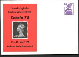 BERLIN PP63 D2/003 Privat-Postkarte BRIEFMARKE ENGLAND  1975 - Cartes Postales Privées - Neuves