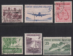 Cocos (Keeling) Islands 1963 Cancelled, Sc# , SG 1-6 - Cocoseilanden