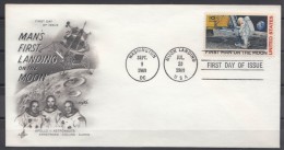 USA 1969 NASA Space First Day Cover, First Man On The Moon - Cartas & Documentos