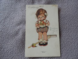 Cpa Illustracteur Beatrice Mallet  - " Eve " Enfant , Fille , Fillette, Fruit Pomme - Mallet, B.