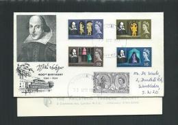 GREAT BRITAIN 23 APR 1964 FDC 400th BIRTHDAY SHAKESPEARE WITH EXPLANATION - Sin Clasificación