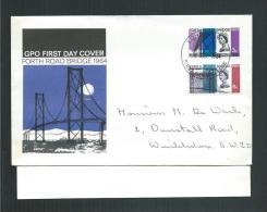 GREAT BRITAIN 4 SEP 1964 FDC FORTH ROAD BRIDGE WITH EXPLANATION - Zonder Classificatie