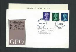 GREAT BRITAIN 8 AUGUST 1967 FDC DEFINITIVE ISSUE  WITH EXPLANATION - Sin Clasificación