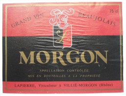 - MORGON - LAPIERRE ,VITICULTEUR A  VILLIE - MORGON (Rhône) - Beaujolais