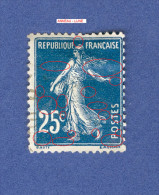 1907 N° 140  TYPE SEMEUSE FOND PLEIN OBLITÉRÉ DOS CHARNIÈRE 20.00 € - Usados