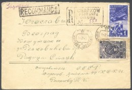 RUSSIA - DAY Of AVIATION - CHARKOW Via KIEV   To JUGOSLAVIA  - 1948 - Storia Postale