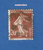 1907 N° 139  TYPE III  SEMEUSE FOND PLEIN OBLITÉRÉ DOS CHARNIÈRE 25.00 € - Oblitérés