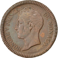 Monnaie, Monaco, Honore V, Decime, 1838, Monaco, TB+, Cuivre, KM:97.1 - 1819-1922 Onorato V, Carlo III, Alberto I