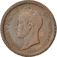 Monnaie, Monaco, Honore V, Decime, 1838, Monaco, TB+, Cuivre, KM:97.1 - 1819-1922 Honoré V, Charles III, Albert I