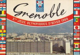 Olympic Games Grenoble 1968 Press Center Postcard - Olympische Spelen