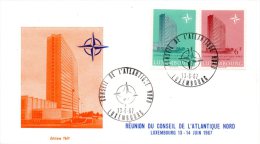 LUXEMBOURG. N°702-3 De 1967 Sur Enveloppe 1er Jour. OTAN. - NATO