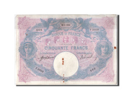 Billet, France, 50 Francs, 50 F 1889-1927 ''Bleu Et Rose'', 1914, 1914-01-20 - 50 F 1889-1927 ''Bleu Et Rose''