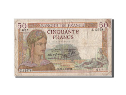 Billet, France, 50 Francs, 50 F 1934-1940 ''Cérès'', 1940, 1940-02-22, TB - 50 F 1934-1940 ''Cérès''