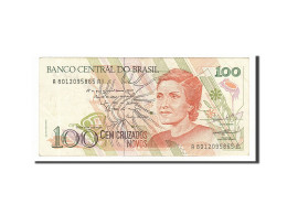 Billet, Brésil, 100 Cruzados Novos, 1989, TTB - Brazilië