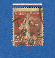 1907 N° 139  TYPE III SEMEUSE FOND PLEIN OBLITÉRÉ - Oblitérés